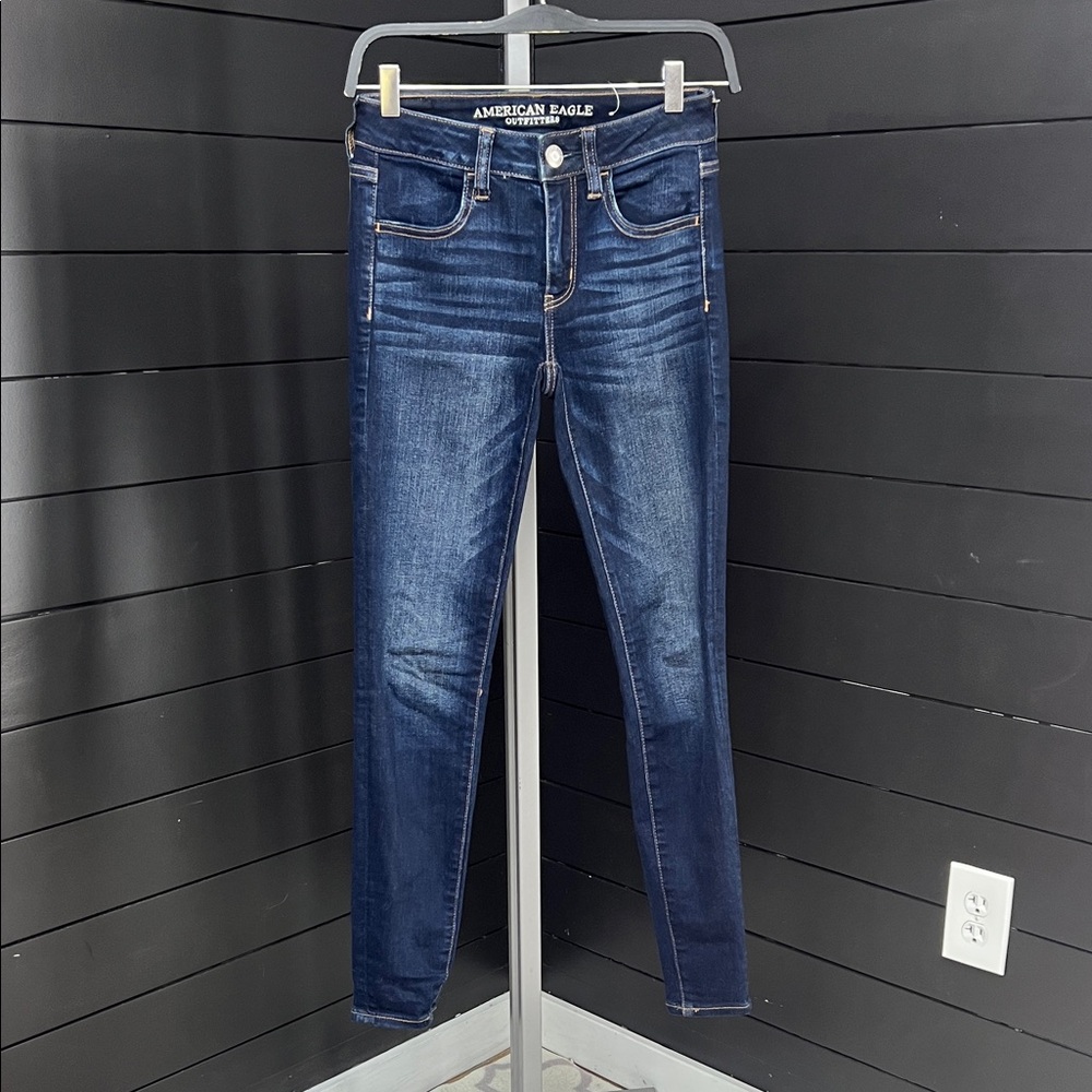 American Eagle Next Level Stretch Jegging in Dark Ink